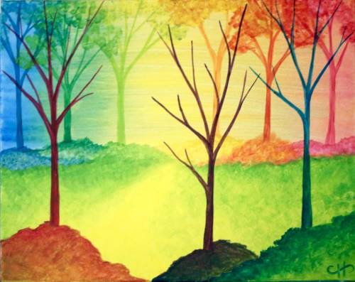 rainbow trees